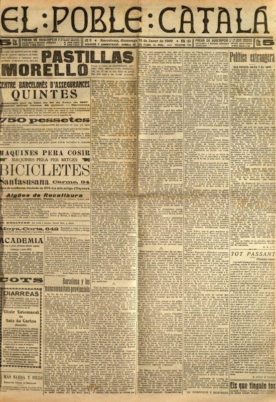 Barcelona i les Mancomunitats 1909