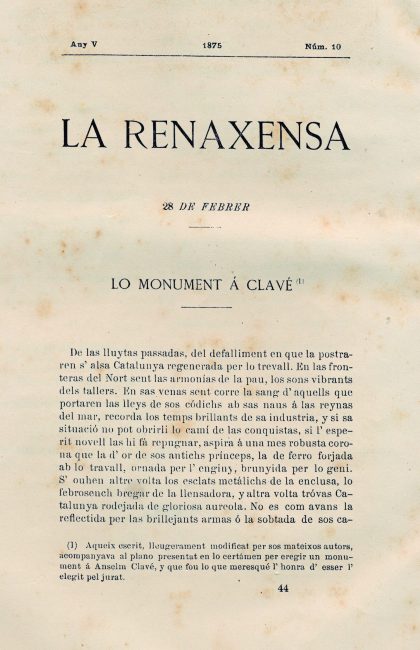 El monument a Clave 1875